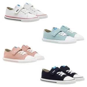 deportivas respetuosas en color blanco, rosa, turquesa o azul, puntera ancha y suela flexible, vintage mustang CANVER 49065