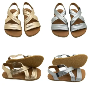 Sandalias Barefoot Vivant CLEO en color dorado y plata